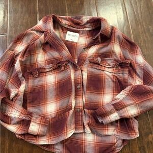 Abercrombie plaid top XS